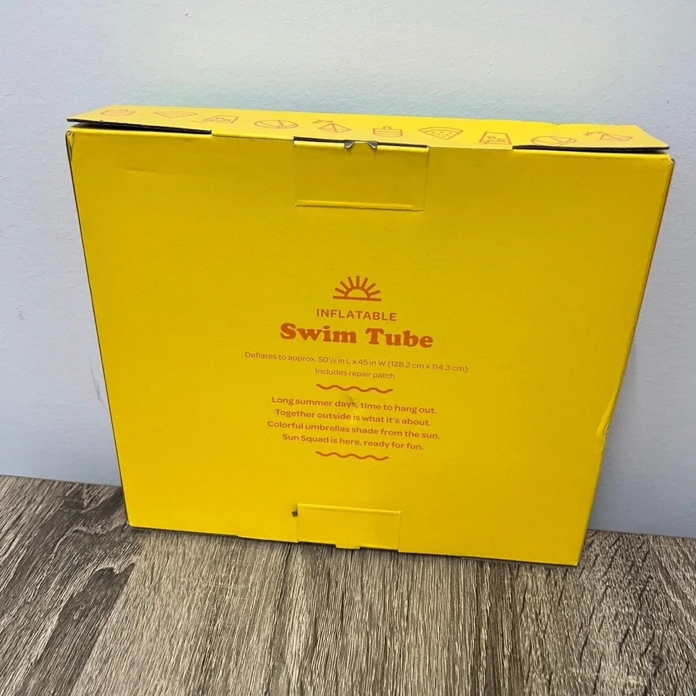 Sun Squad Whale Inflatable Swim Tube Float 45" Pool Lake Raft Ring NEW - Picture 3 of 5